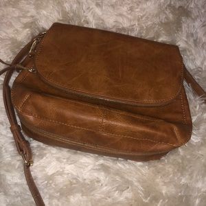 Genuine leather cross body purse